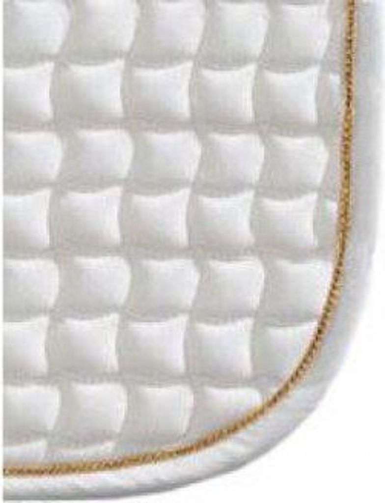Eskadron Basics Baumwolle Gold Schabracke, Größe:Pony Dressur, Farbe:weiß