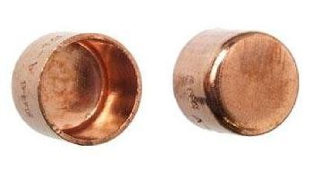 Lötfitting Kappe aus Kupfer für Rohrverbindungen mit einem Durchmesser von 12 mm