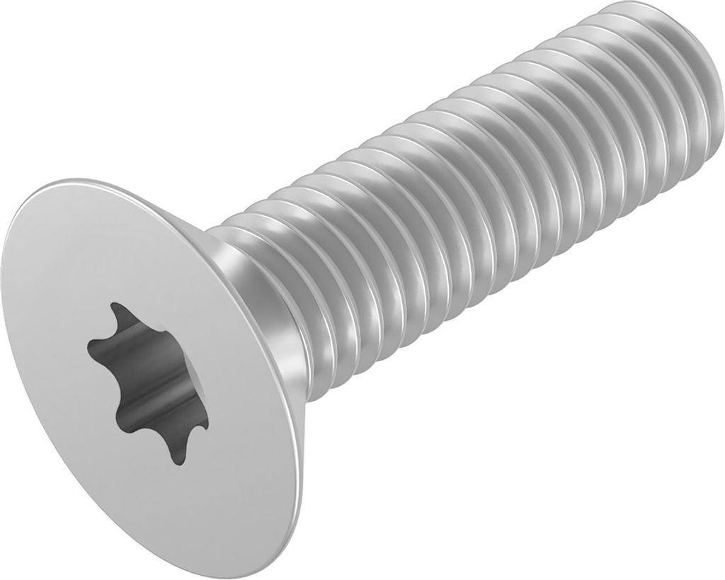 SECCARO Senkschraube M8 x 30 mm, Edelstahl V2A VA A2, ISO 14581, Innensechsrund (TX), Vollgewinde, 20 Stück