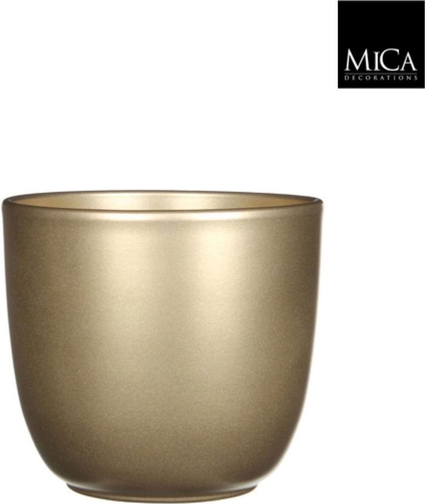 Tusca Topf rund gold h14xd14,5 cm Mica Decorations