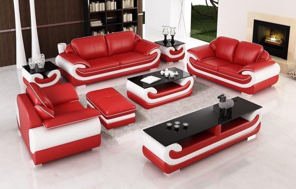 Sofagarnitur 3+2+1 Sitzer Set Design Sofas Polster Couchen Leder Relax Moderne