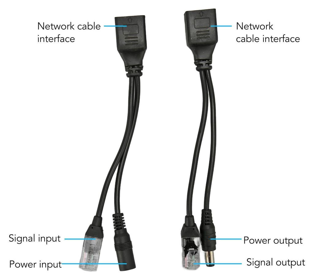 Splter POE impermeabile da 48V a 12V 10/100M IEEE802.3 adattatore di alimentazione Standard AF iniettore di alimentazione per telecamera IP estendere  30