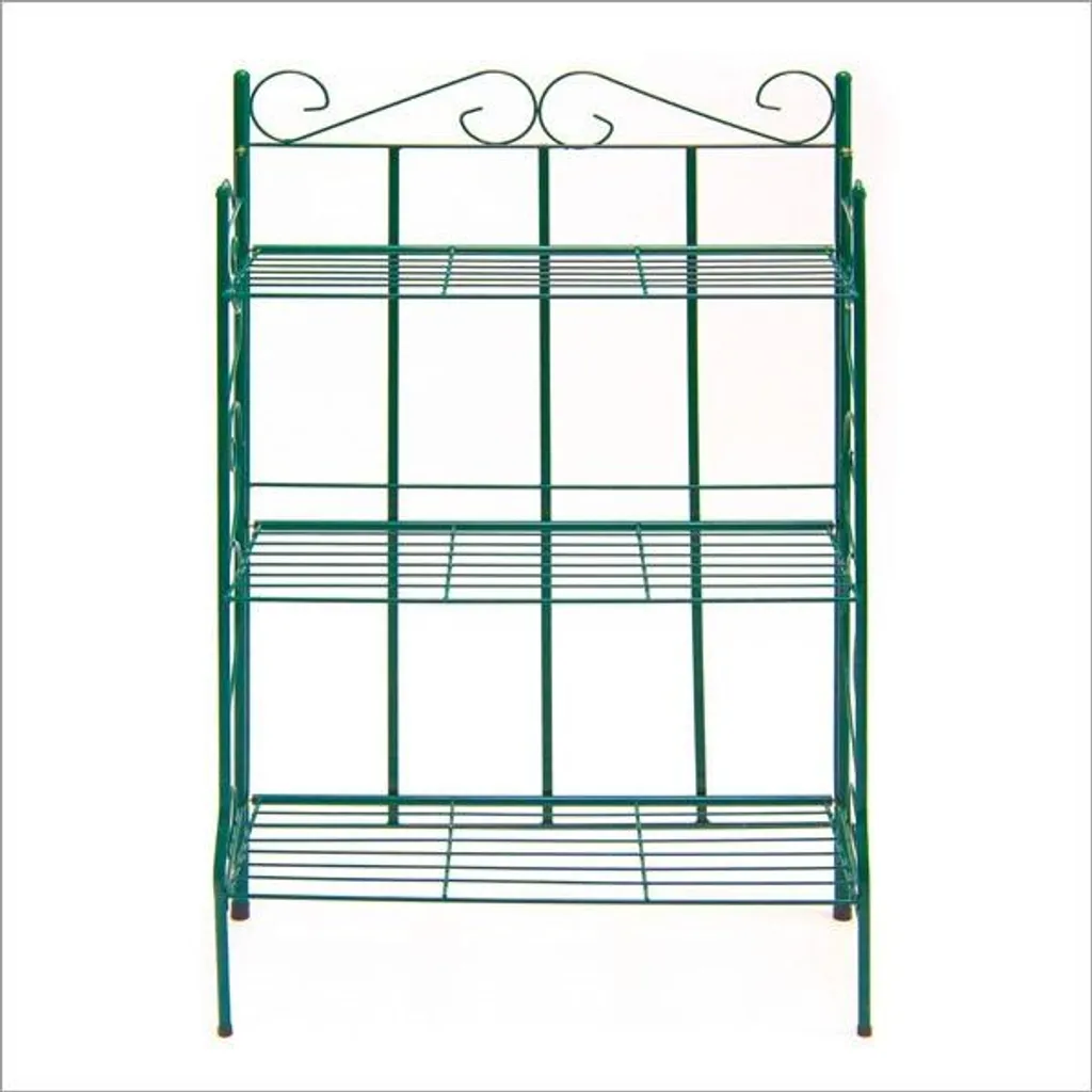 Porte-fleurs extérieur pliant 3 niveaux pour balcon et terrasse vert - 6