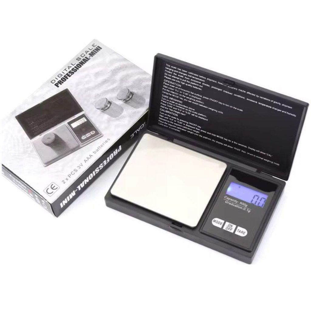 Digitale Taschenwaage Feinwaage 0,1–1000 g mit LCD-Display & Deckel – Präzisions Pocketwaage mit Tara-Funktion, Edelstahl-Plattform