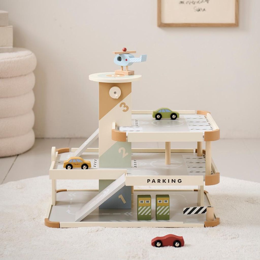 Petite Amélie Parkgarage aus Holz Miel - H43 cm - Produktbild 