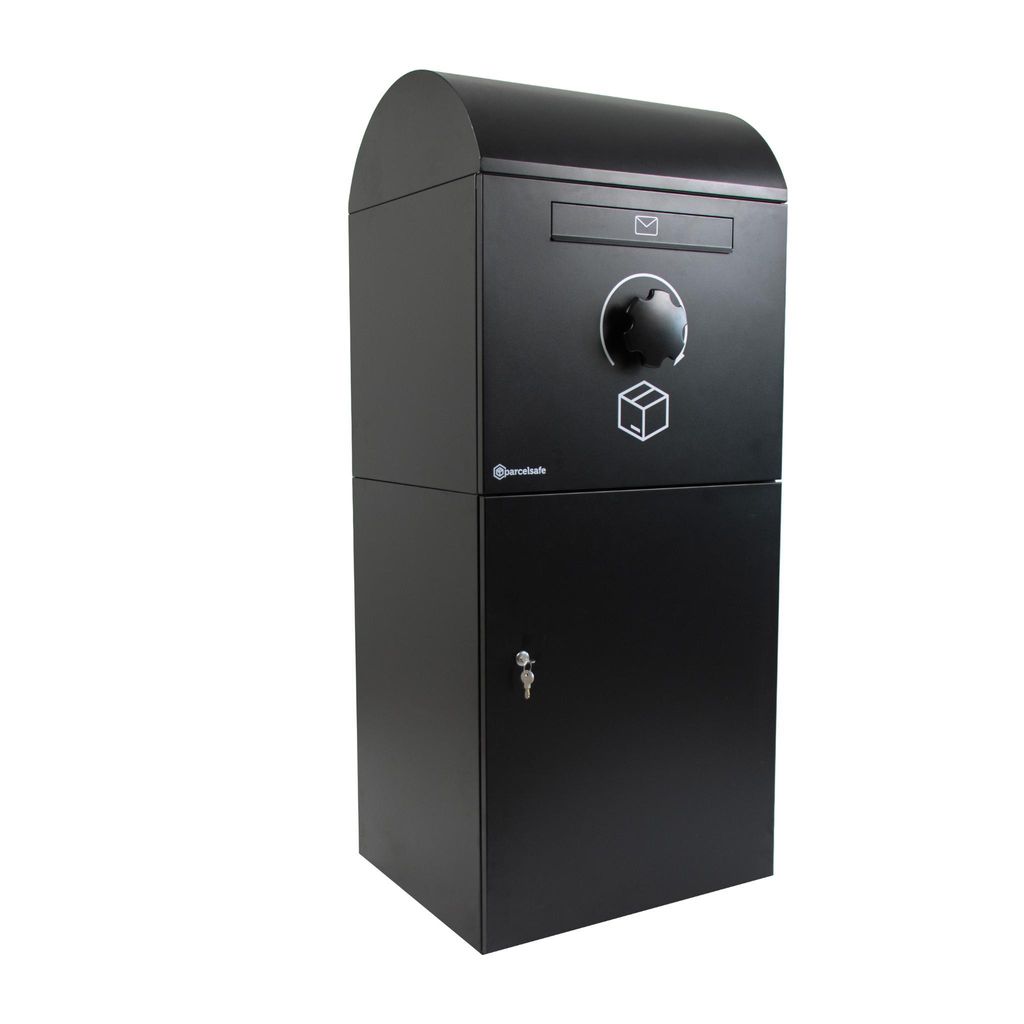 PARCELSAFE Paketbriefkasten XL Schwarz – Paketbox für extra große Pakete