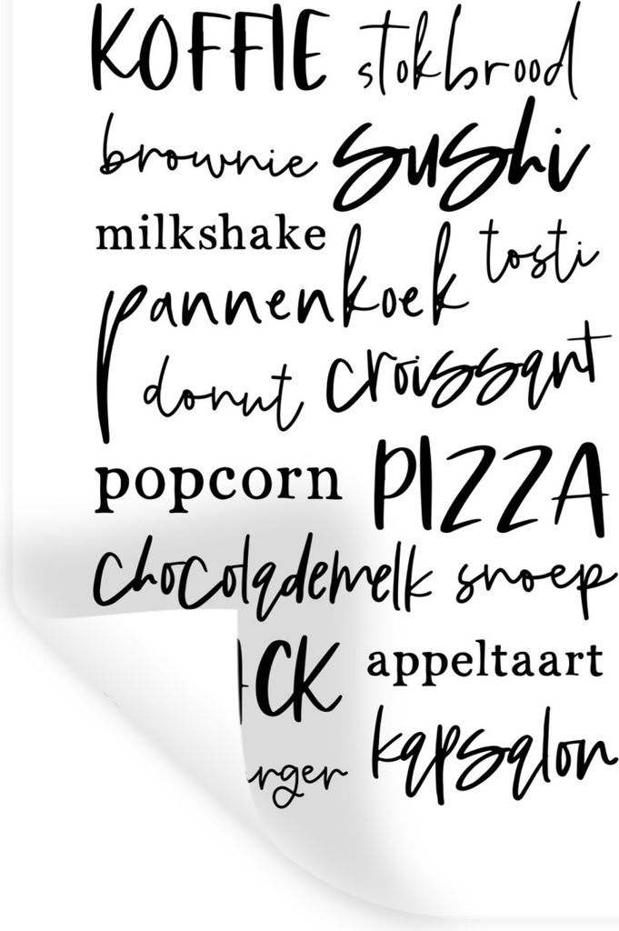 MuchoWow Wandtattoo Wandsticker Wandaufkleber Küche - Essen - Zitate 80x120 cm Selbstklebend und Repositionierbar - Repositionierbar - Wasser ab...