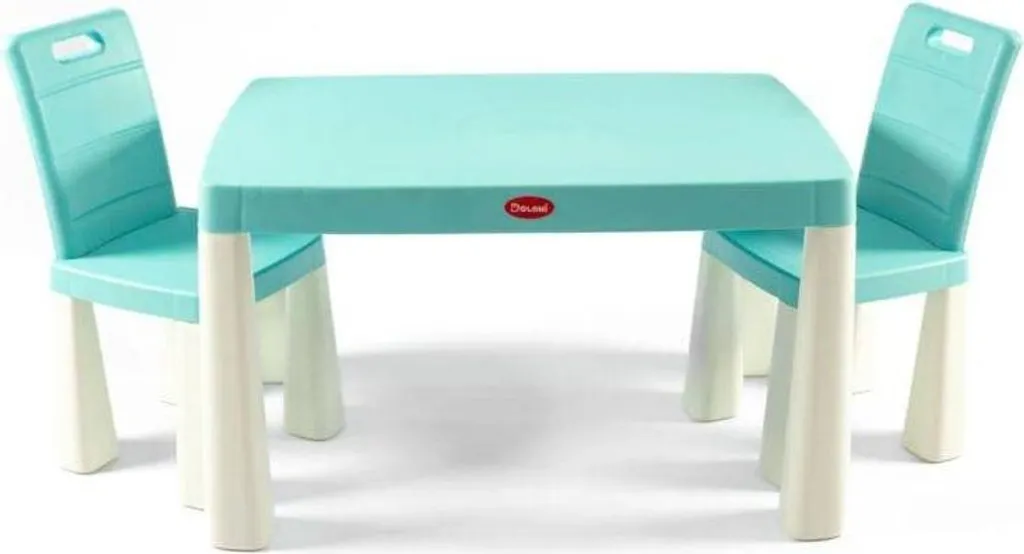 Table enfant et 2 chaises lavables blanc menthe : fini les taches de jeu