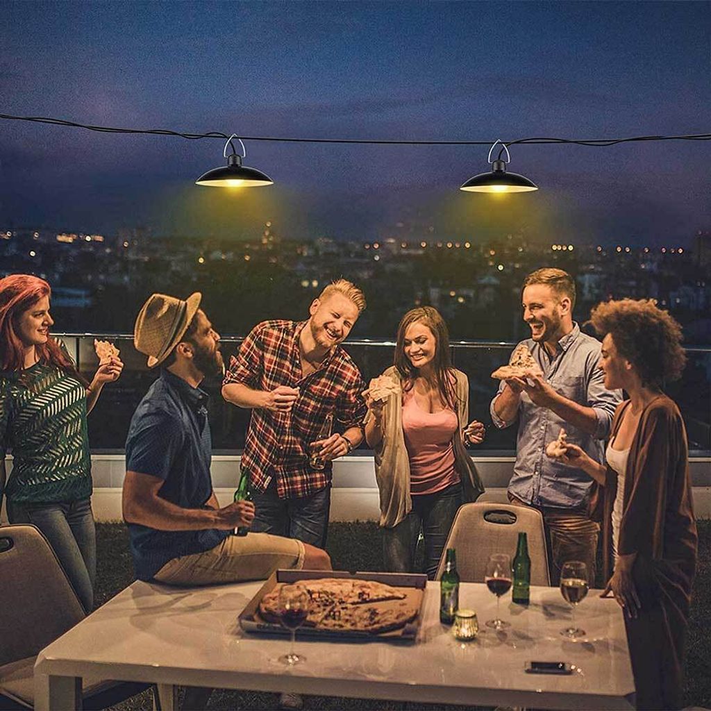 warmweiß-1 Solarpanel auf 2 Lampe-DDP LED Solar Produktbild 4
