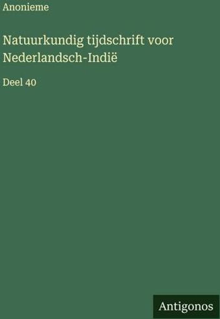 Naturmagazin für Niederländisch-Ostindien