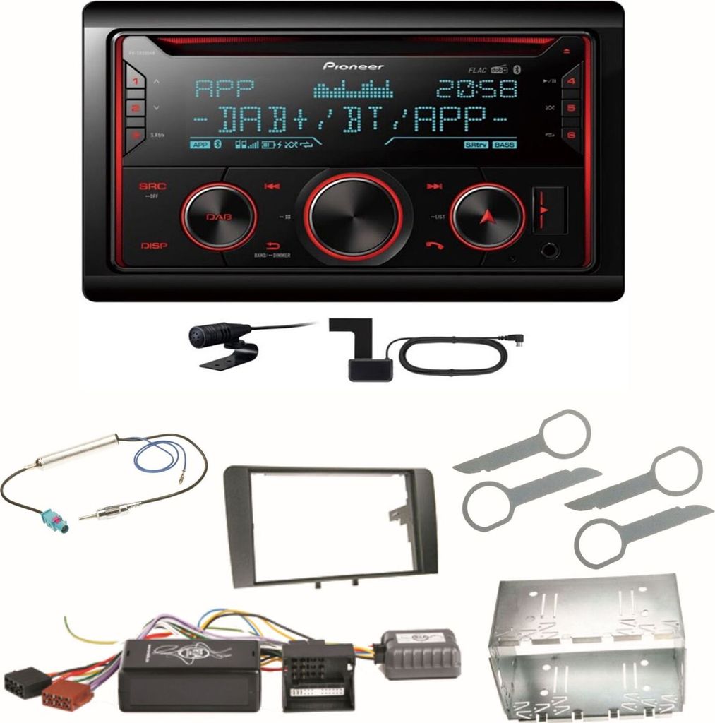 Pioneer FH-S820DAB Digitalradio USB MP3 Bluetooth Einbauset für Audi A3 8P 8PA