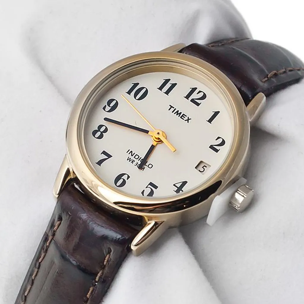 Orologio Timex T20071 Easy Reader Donna - Elegante Pelle Marrone e Oro - 10