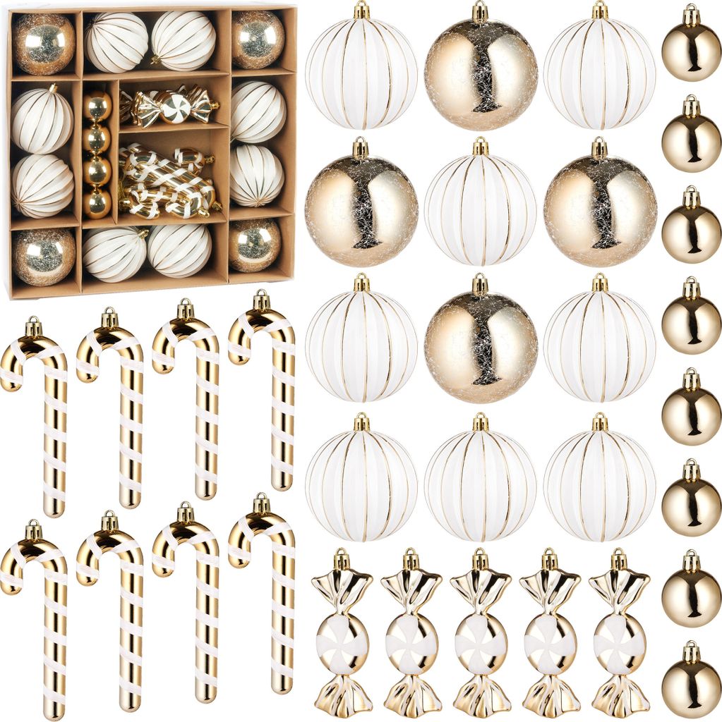 BRUBAKER 33-tlg. Weihnachtskugel Set - Christbaumschmuck Produktbild 