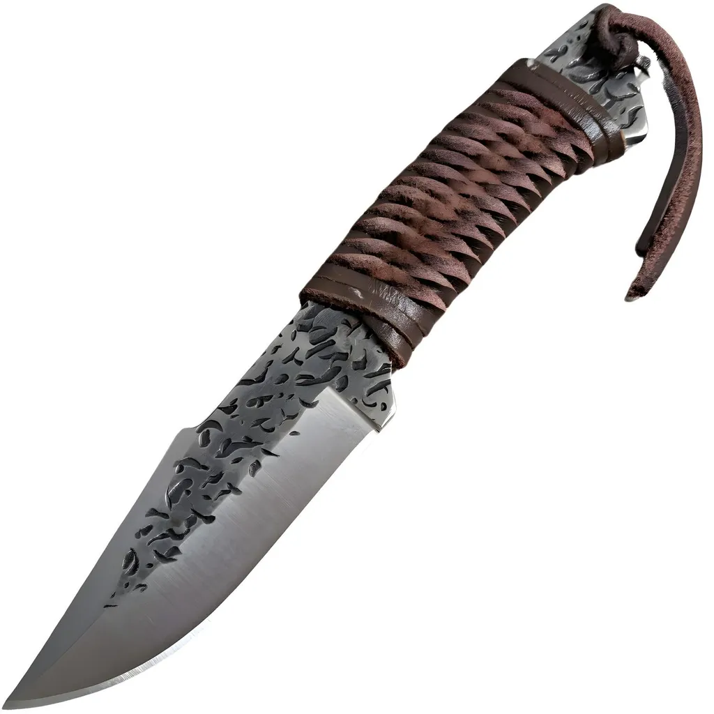 Couteau de plein air Shitaki Marron KP35048 avec lame en acier tranchante