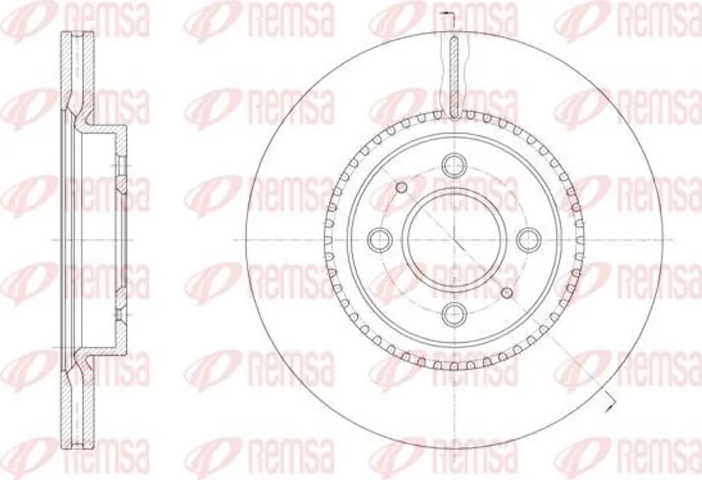 Disque de frein avant haute qualité REMSA 61463.10 compatible i20 et Rio