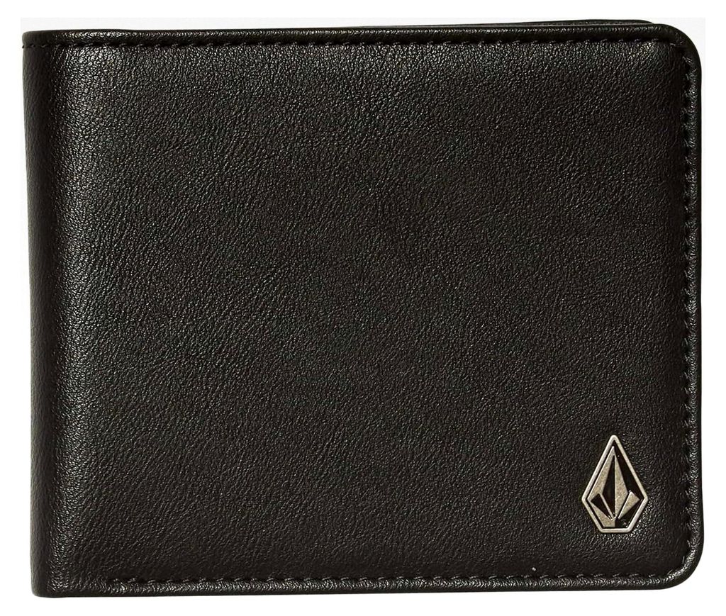 Herren Slim Stone PolyurethanGeldbörse Groß, Schwarz, Einheitsgröße