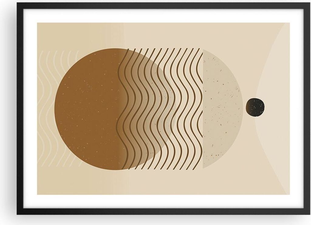 Gerahmtes Poster - Schwarzer Rahmen - Abstraktion Geometrie Produktbild 