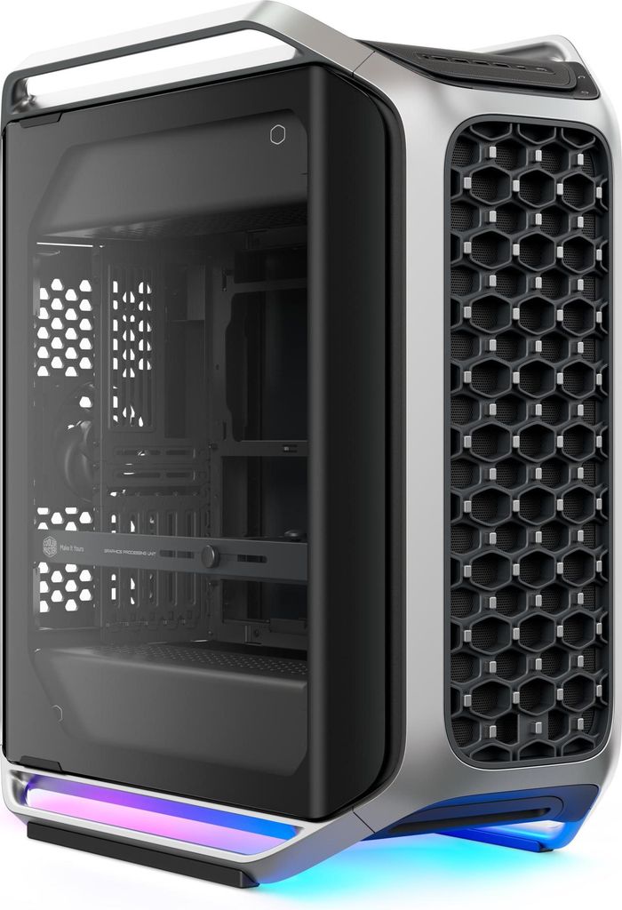 Cooler Master Cosmos ALPHA, Full Tower, PC, Schwarz, Silber, ATX, EATX, EEB, micro ATX, Mini-ITX, Metall, Kunststoff, SGCC, Gehärtetes Glas, Gaming