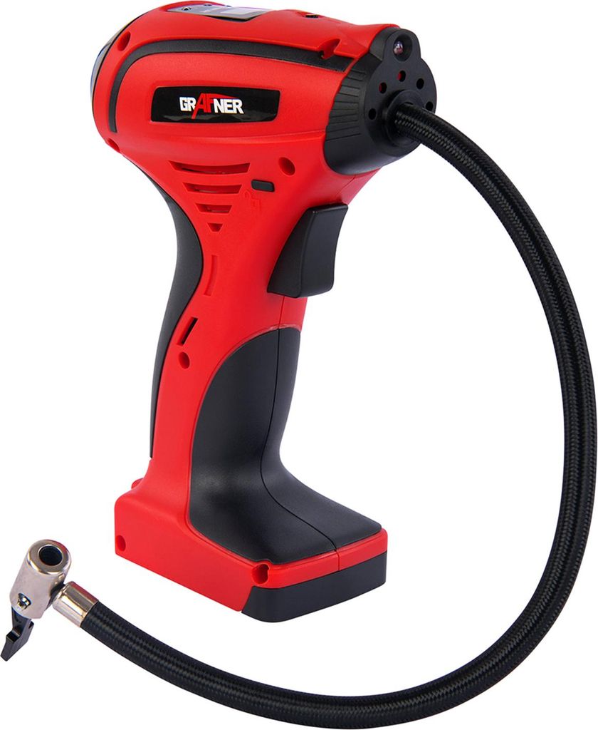 Grafner 12V Kompressor für den Zigarettenanzünder, max. 8,3 bar 120 psi, LCD Display, LED, Druckvoreinstellung, Autostop, elektrische Mini Luft P...