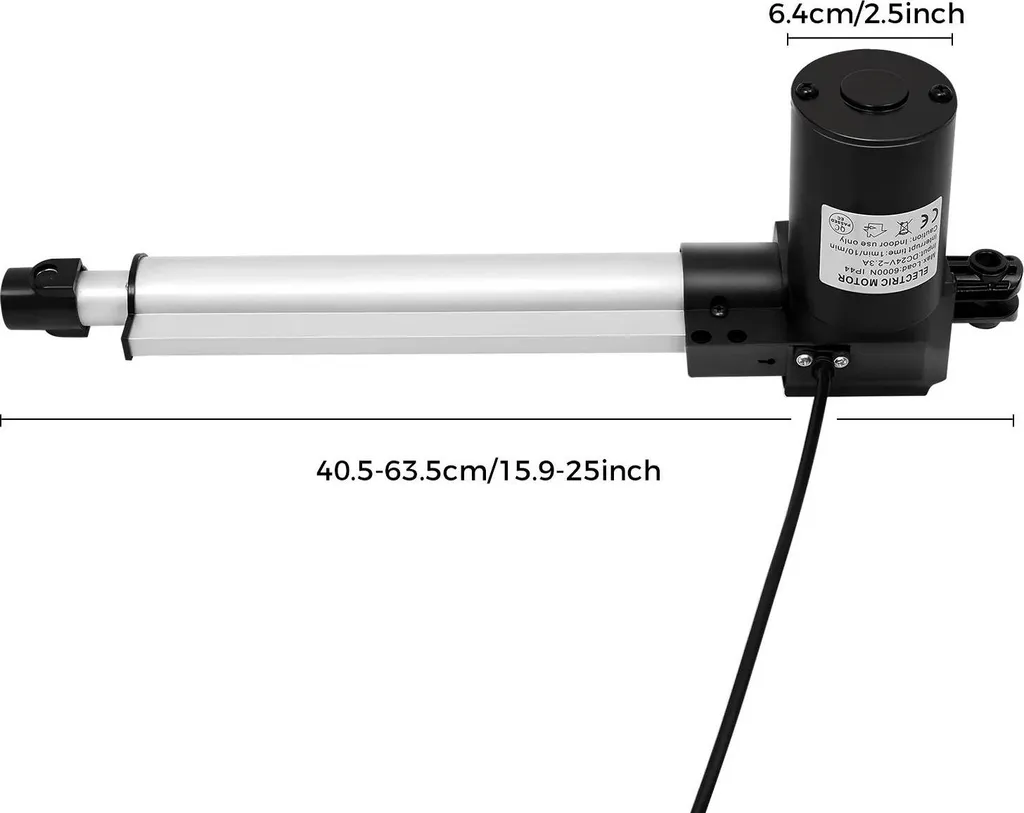 Vérin électrique pour Canapé et Lit Médical Force 6000 N Course 230 mm - 9