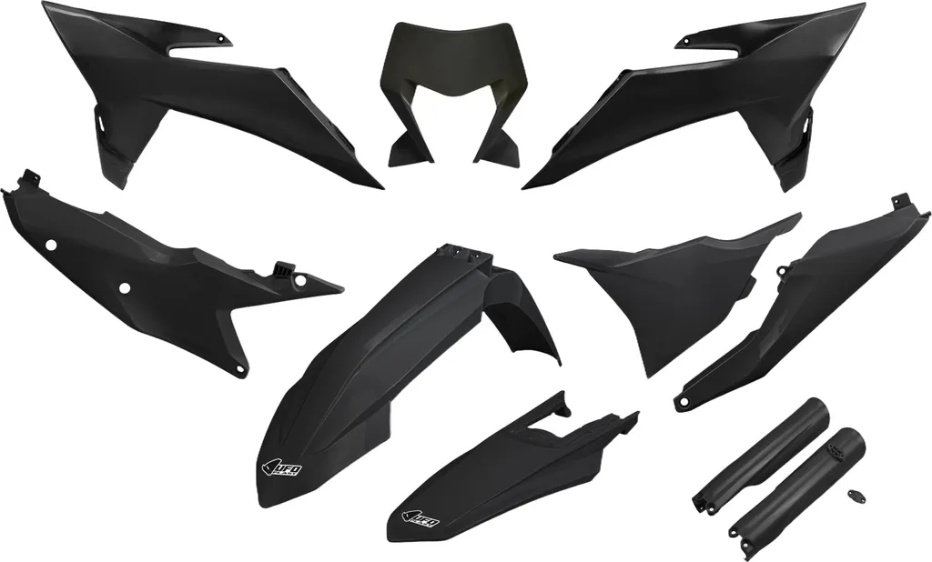 Protection et look noir pour KTM EXC-F 2026 avec le kit UFO Plast
