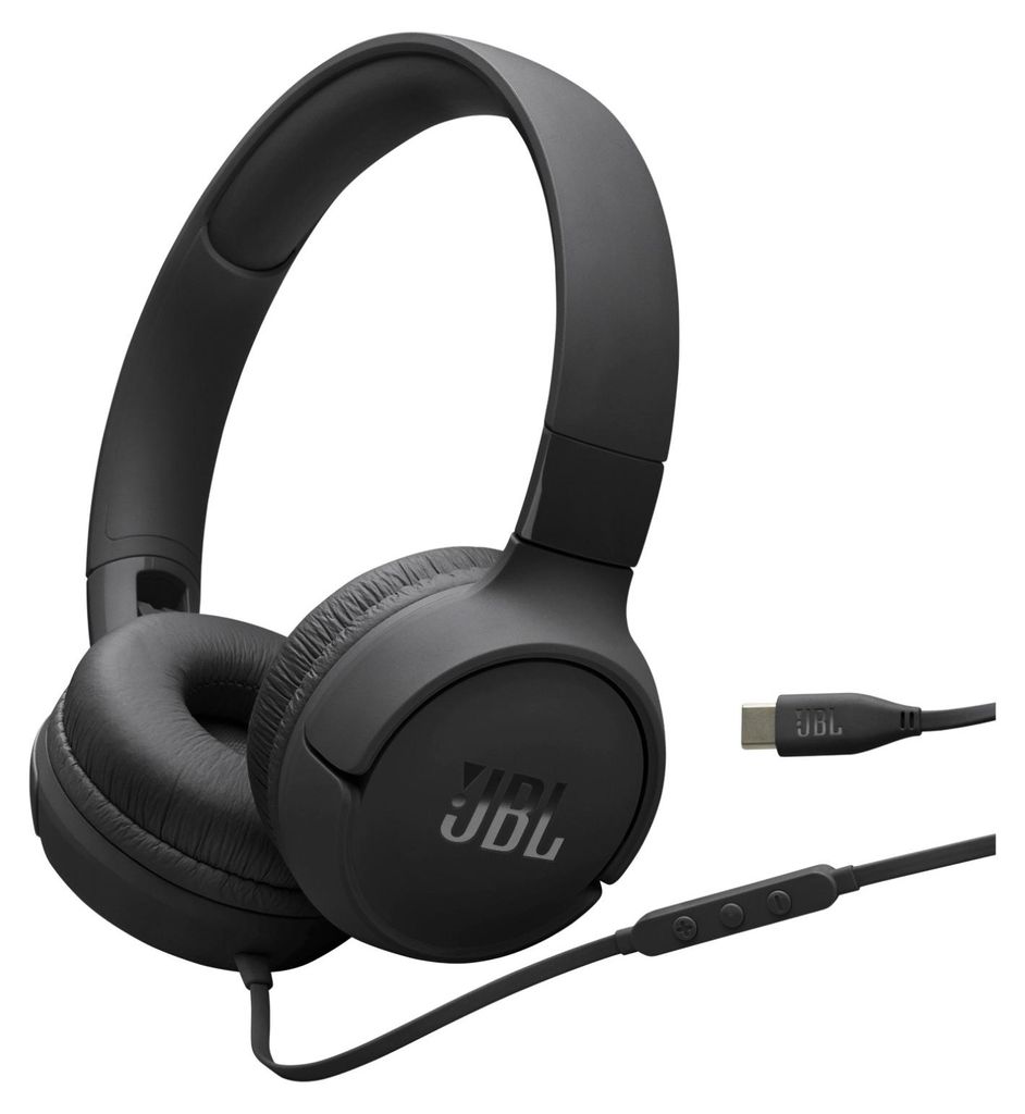 JBL Tune 520C, kabelgebundene On-Ear-Kopfhörer, schwarz