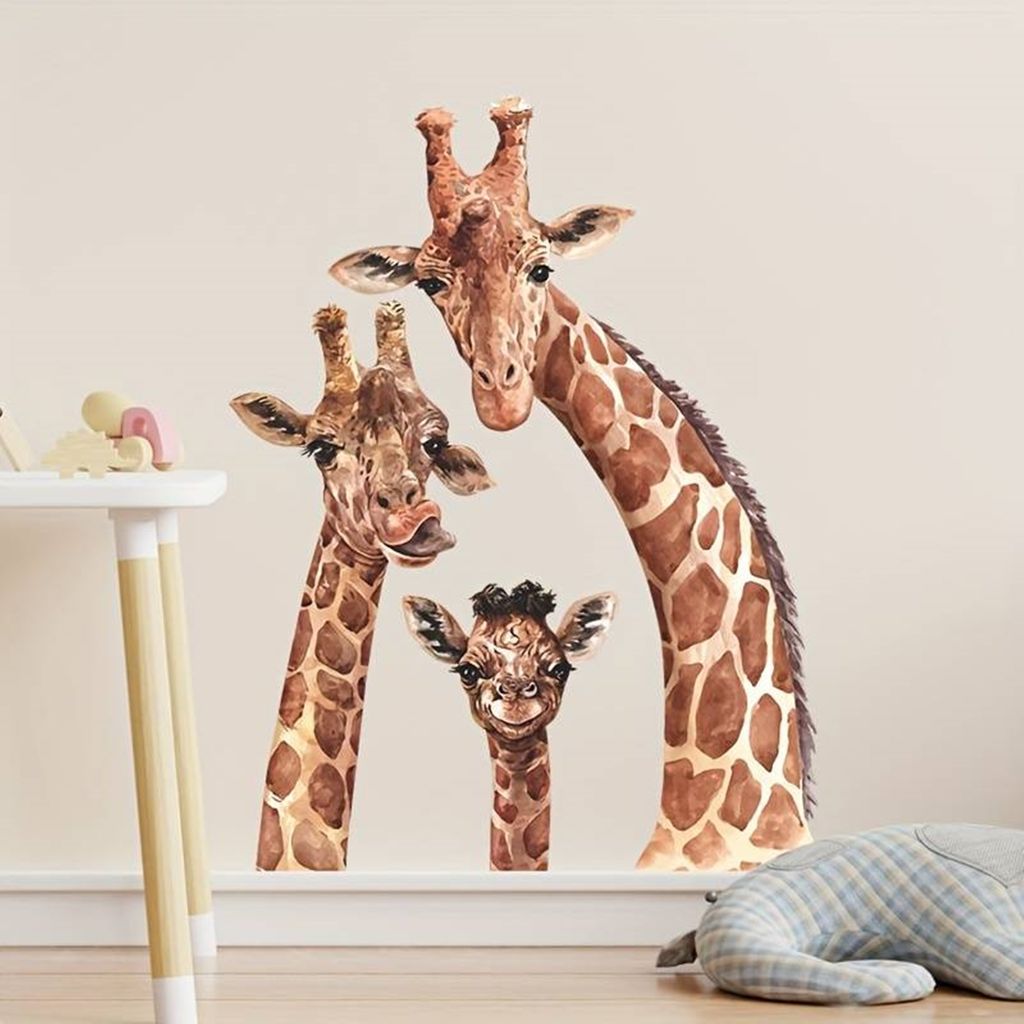 GKA XL Wandtattoo 3 Giraffen GK104 Giraffenfamilie Wandsticker Kinderzimmer Wandaufkleber Kinder Giraffe