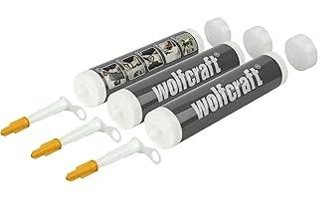 Wolfcraft 4044000 Cartucce Vuote 310 ml Richiudibili - Set 3 Pezzi