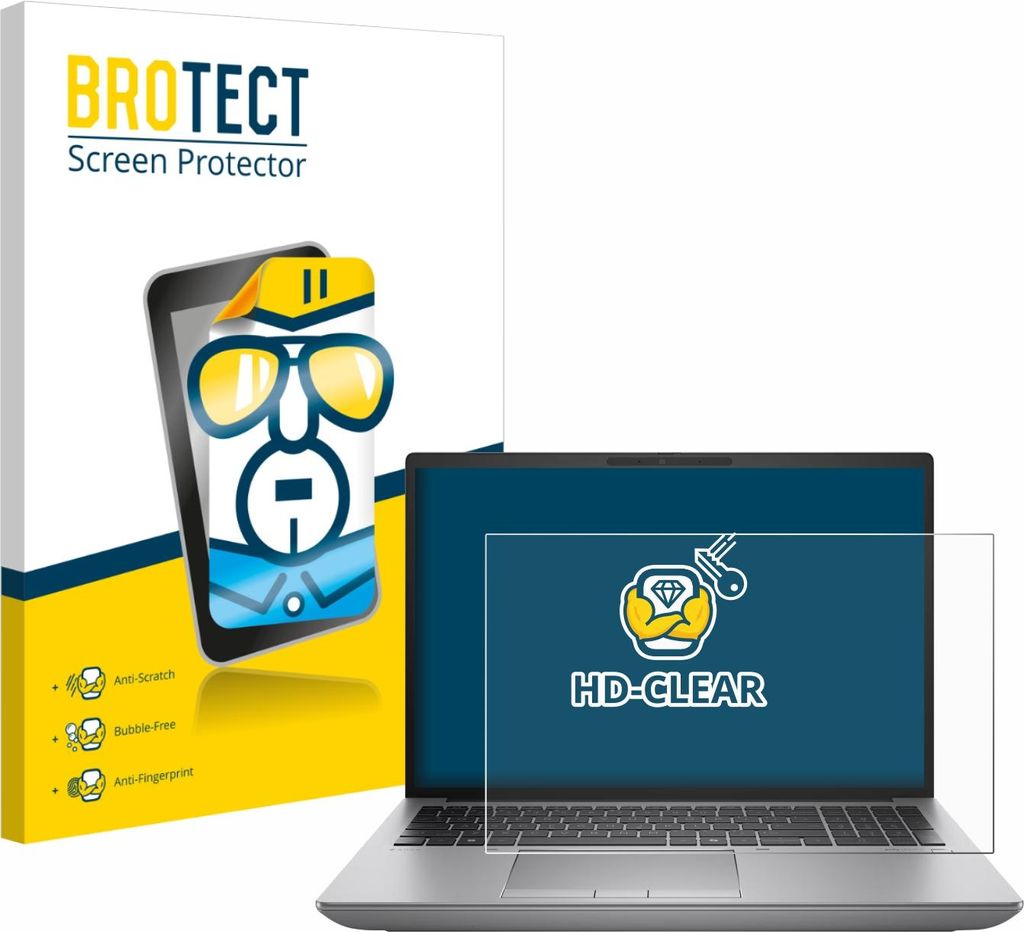 Für HP ZBook Fury 16 G11 Non-Touch Schutzfolie BROTECT Displayschutz Display Schutz Folie Klar Transparent