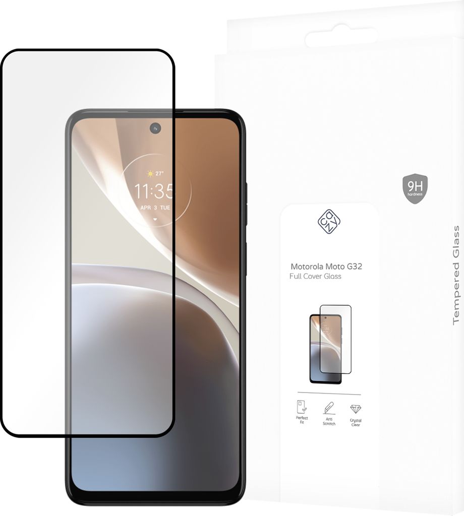Schutzfolie Motorola Moto G32 - Panzerglas - Cazy - Schwarz