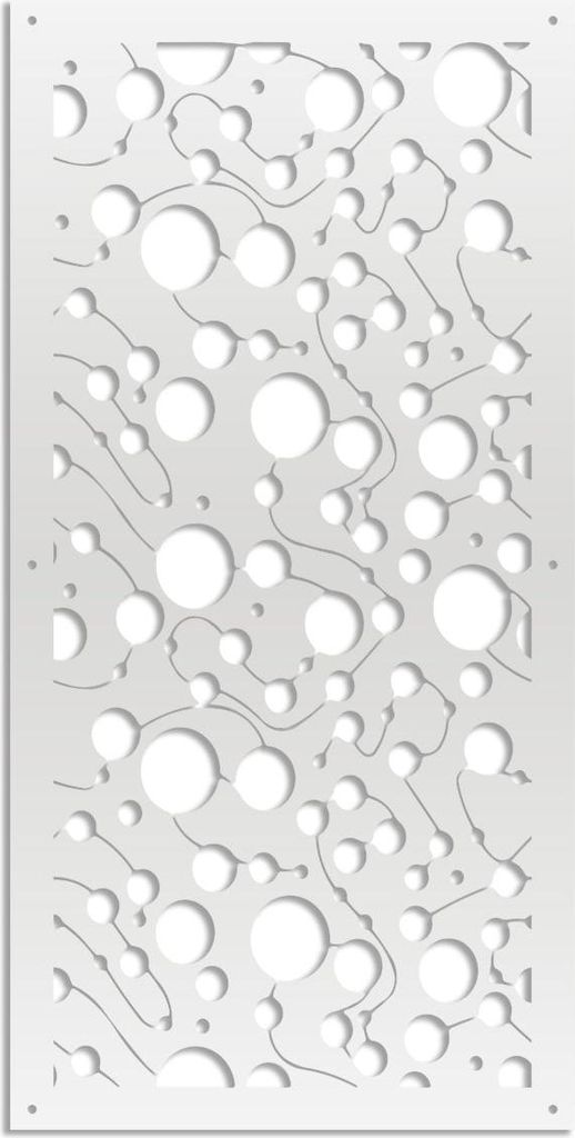 BAKTERIA– Perforiertes PVC–Panel – Sonnenschutz 47x94 cm weiß