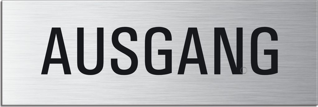Schild - Ausgang | Türschild 240 x 80 mm Aluminium Produktbild 