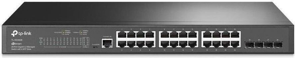 24-Port Gigabit Switch, Omada SDN, fanless, Rackmount, Managed