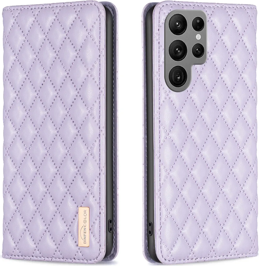 Cover Samsung S23 Ultra Viola Libro: Praticità e Protezione Totale