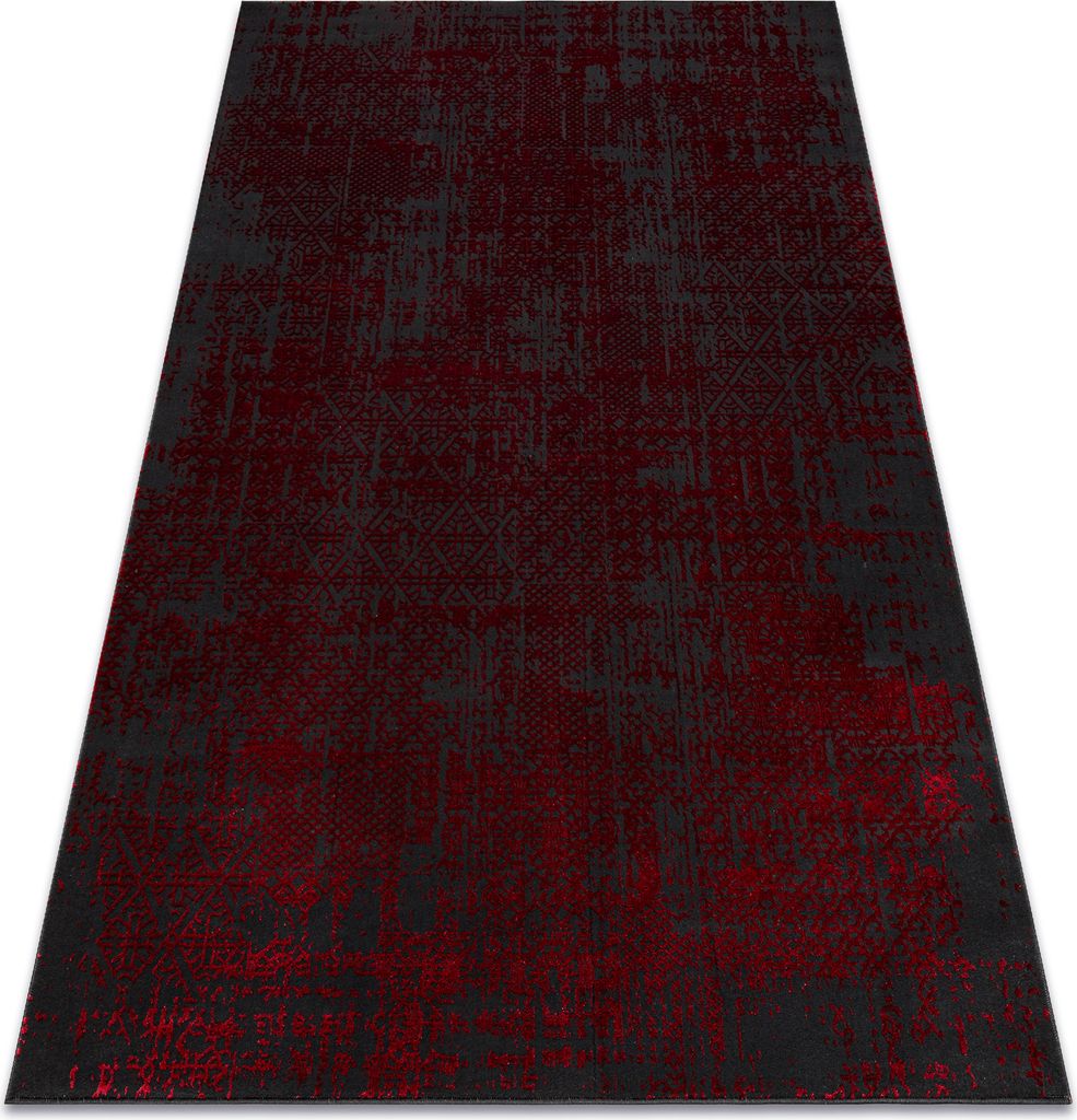 Modern VINCI 1409 Teppich Ornament vintage - Strukturell rot rot 120x170 cm