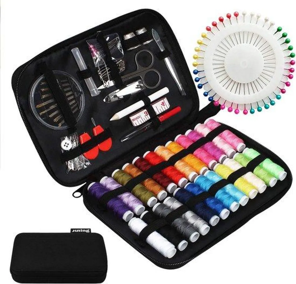 Kit de couture portable 130 accessoires avec étui de voyage compact