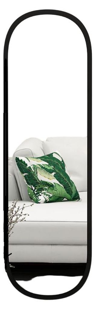 Ovaler Ganzkörperspiegel Magnum mit schwarzem Rahmen, 120x40cm, 8652