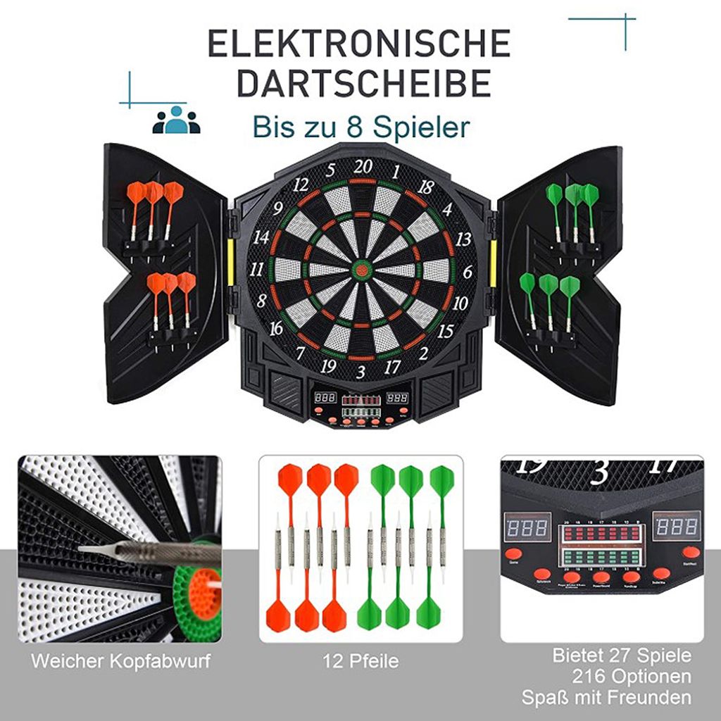 Elektronische Dartscheibe Meteor 4-LED, Sport \ Andere Sportarten \ Dart \  Dartscheiben