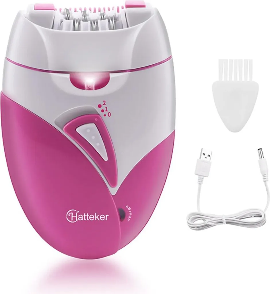 Epilatore Viso Donna INF Rosa: Depilazione Indolore USB con Luce LED
