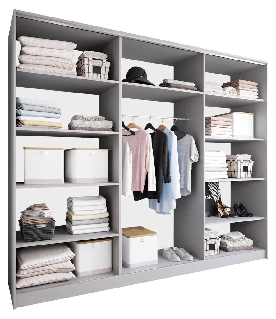 Open kast, MERV K1, 270 cm, grijs Productafbeelding 