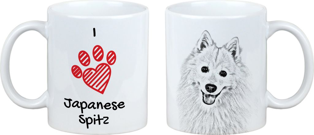 Japan-Spitz, Japanischer Spitz, Nihon Supittsu - Tasse mit Hund, entzückende Tasse mit Grafik, Geschenk mit Ihrem Foto von der Marke Art-Dog
