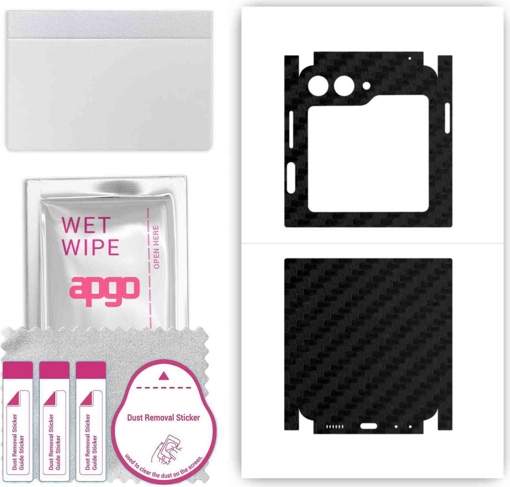 apgo Rückseite + Seiten Schutzfolie, Skin, kompatibel mit Samsung Galaxy Z Flip5 Retro, Hinten Displayschutzfolie aus Vinylfolie, kratzfest, einfa...