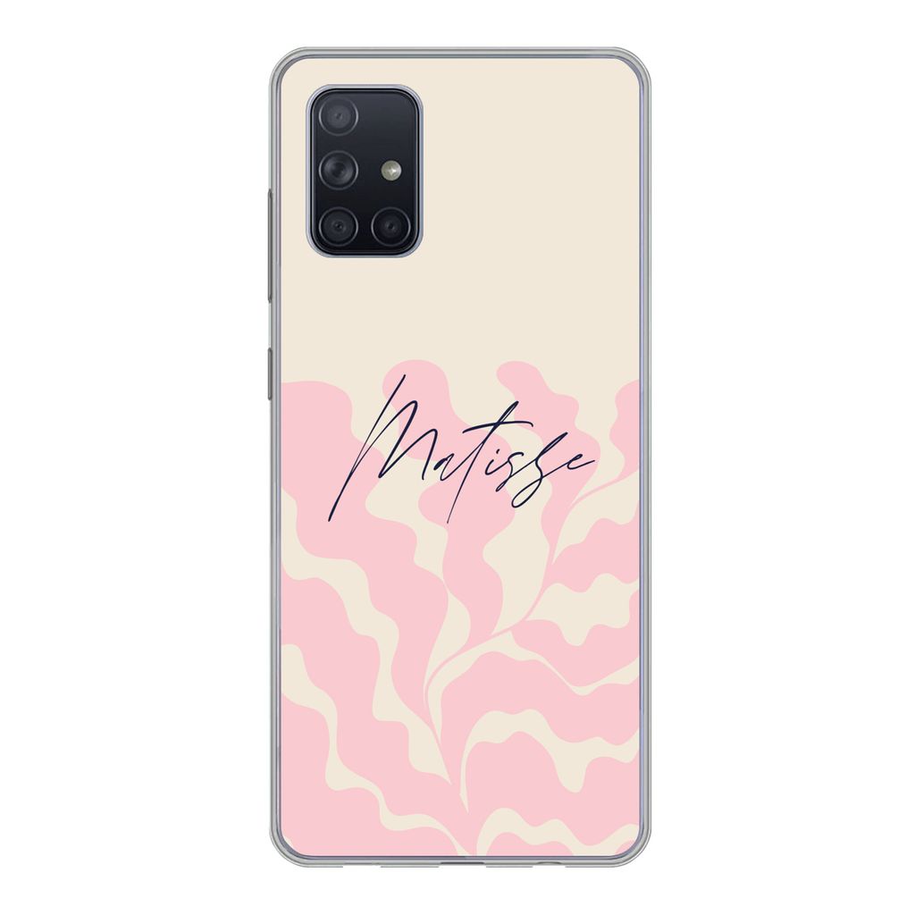 MuchoWow Handyhülle Schutzhülle Hülle für Samsung Galaxy A51 5G Matisse - Blume - Abstrakt Silikon Softcase Handy Hülle - Abbildung