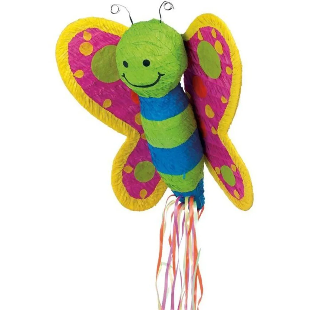 Piñata Papillon en Papier et Plastique - Grande Taille 53x53x16cm