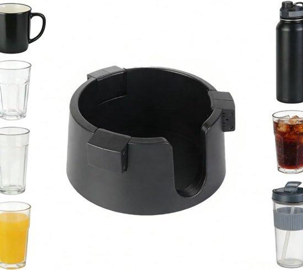 Tafel-Drank-Organizer in Schwarz - Selbstklebend - Verstellbar - 11,5x5,5cm - Schwarz