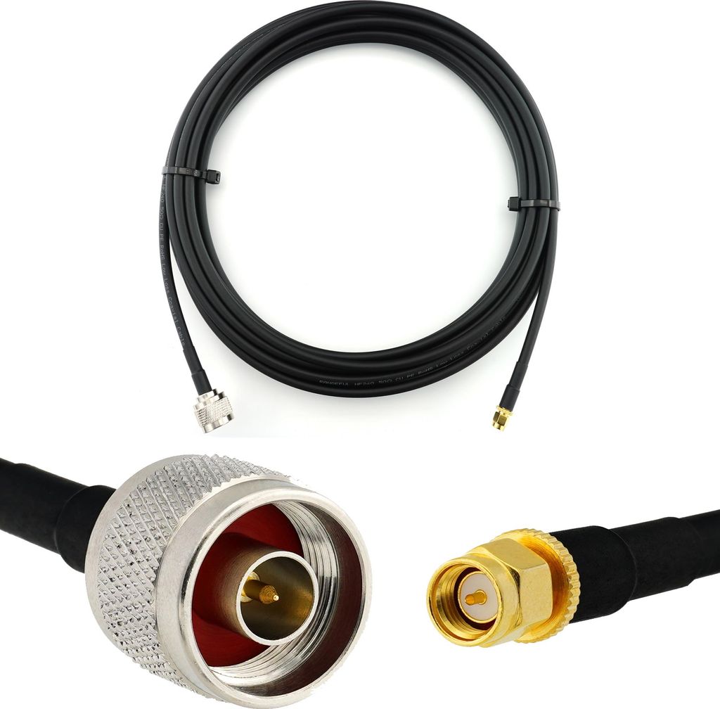 7m SMA Stecker auf N Stecker — HF-240 (LMR 240 Äquivalent) Verlängerung Antennenkabel — für WiFi RF Antenne GSM LTE 4G 5G 6G Router Signalve...