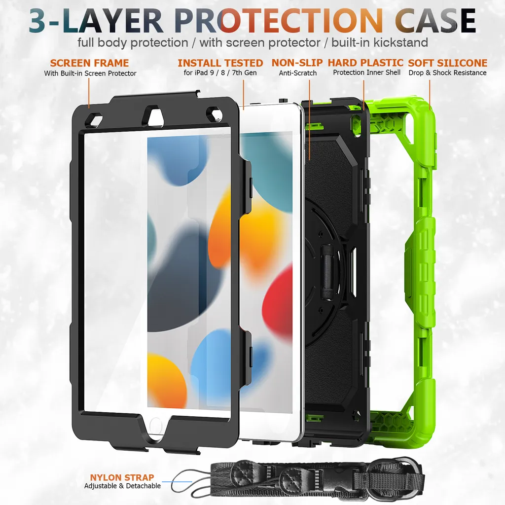 Custodia iPad 10.2 per Bambini Blindata 4in1 Anti-Urto con Cornice - 2