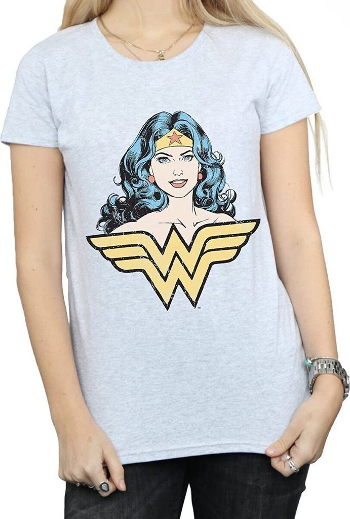 Wonder Woman - "Gaze" T-Shirt für Damen BI764 (S) (Grau)