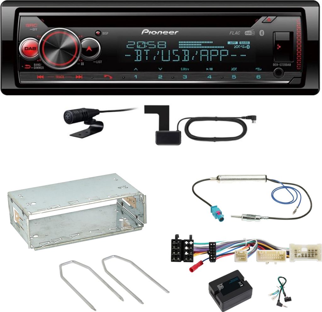 Pioneer DEH-S720DAB Bluetooth WAV Digitalradio Einbauset für Mercedes Citan W415