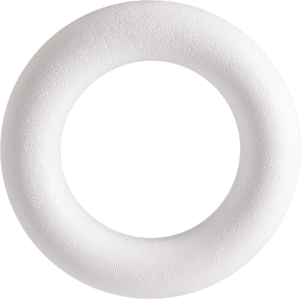 Styroporring flach,weiß Ø ca. 17 cm Produktbild 